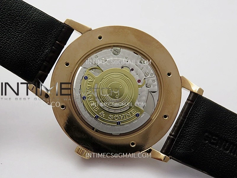 Saxonia Thin 211.026 RG SVF Best Edition Silver dial On Black Leather Strap A2892